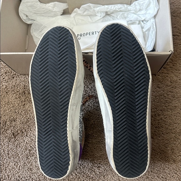 Golden Goose Mid Star white with silver glitter.  Size 40. - Picture 6 of 8